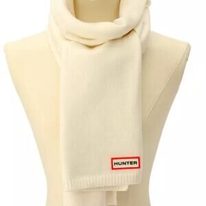 Hunter Play Essential Cream Scarf oversized large warm ivory white winter New